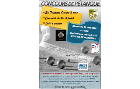 2026 - CONCOURS OUVERT A TOUS - ST GEOURS